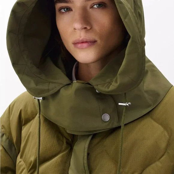 Rag & Bone NWT olive puffer convertible coat XL - Picture 3 of 3